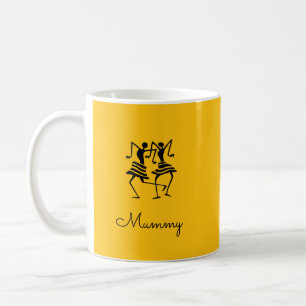 Mug Les danseuses de la Silhouette de Maman Orange