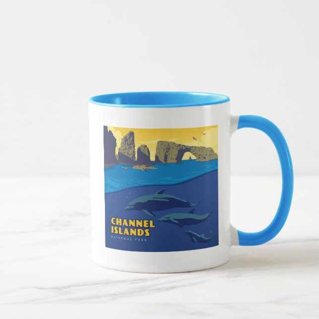 Mug Les dauphins du parc national des îles Channel (Droite)