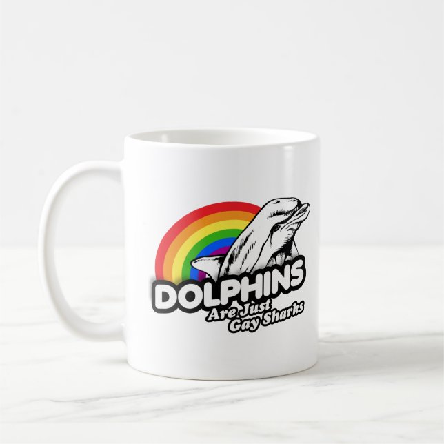 Mug Les dauphins sont juste des requins gays (Gauche)
