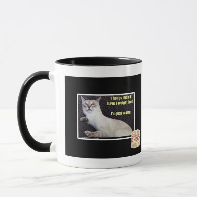 Mug Les dents devraient avoir une limite de poids. (Gauche)