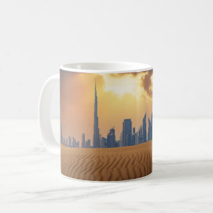 Mug Les déserts   Vue Skyline de Dubaï depuis la dune 