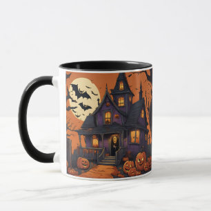 Mug Les deux côtés de la maison hantée