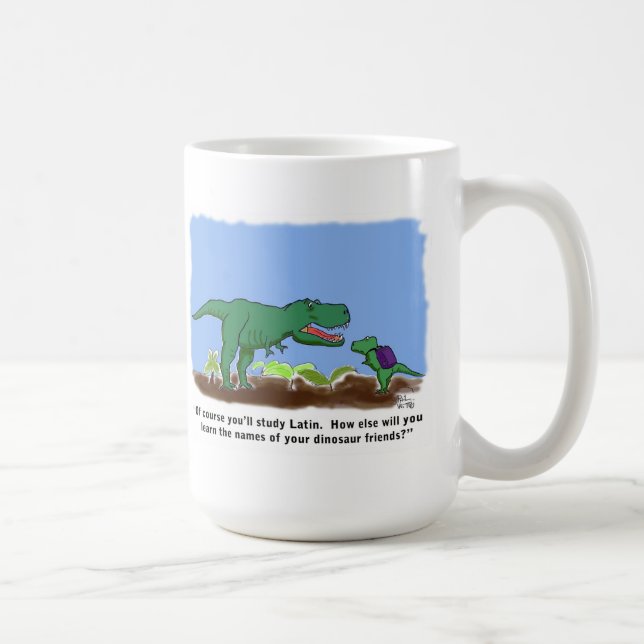 Mug Les dinosaures connaissent le latin (Droite)