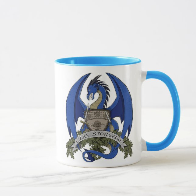 Mug Les dragons de Stonefire Crest (dragon bleu) la (Droite)