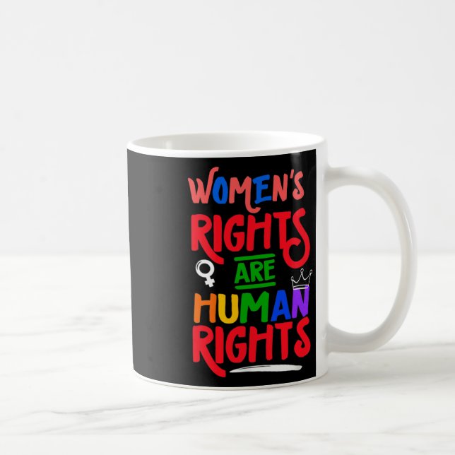 Mug Les droits des femmes féministes Uterus sont humai (Droite)
