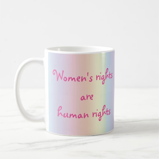 Mug Les droits des femmes sont droits humains Rainbow  (Gauche)