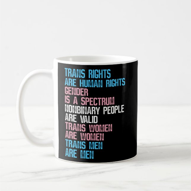 Mug Les Droits Trans Sont Les Droits De L'Homme Le Sex (Gauche)