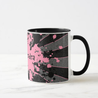 Mug Les éclaboussures de peinture rose de fille y mett