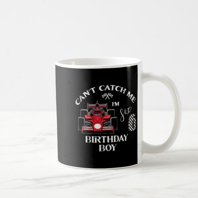 Mug Les enfants 6e anniversaire voiture de course Bday (Droite)