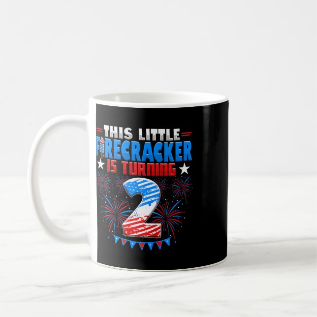 Mug Les enfants Ce petit pétard a 2 ans Anniversaire (Gauche)