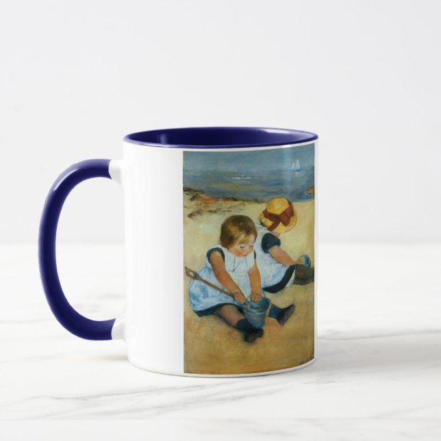 Mug Les enfants de Mary Cassatt sur la plage (1884) (Gauche)