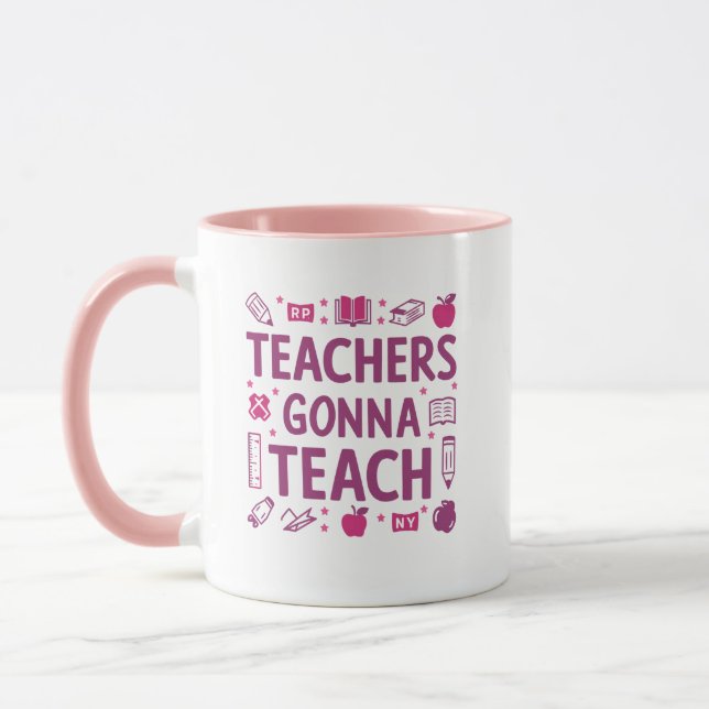 Mug Les enseignants vont enseigner (Gauche)