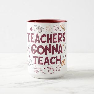 Mug Les Enseignants Vont Enseigner Joli Professeur Ros