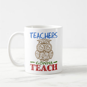 Mug Les enseignants vont enseigner un joli hibou