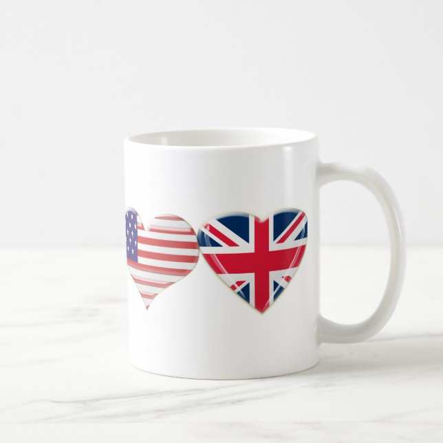 Mug Les Etats-Unis et conception BRITANNIQUE de (Droite)