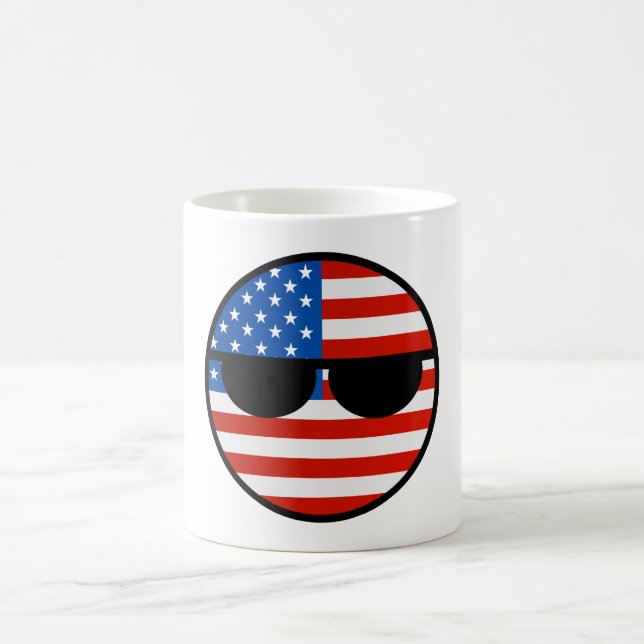 Mug Les Etats-Unis Geeky tendants drôles Countryball (Centre)