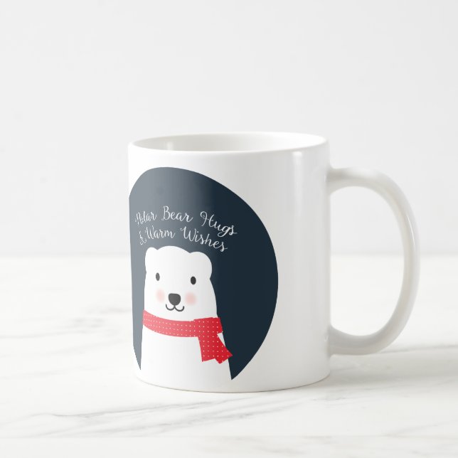 Mug Les étreintes d'ours blanc et chauffent des (Droite)