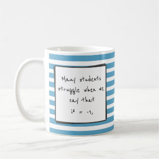 Mug Les étudiants luttent avec le nombre complexe Bleu