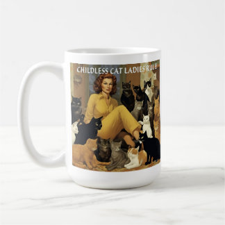 Mug "Les femmes aux chats sans enfants gouvernent !" G