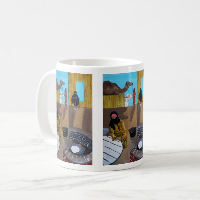 Mug Les femmes bédouines Peinture d'Alfred Fox (Devant gauche)