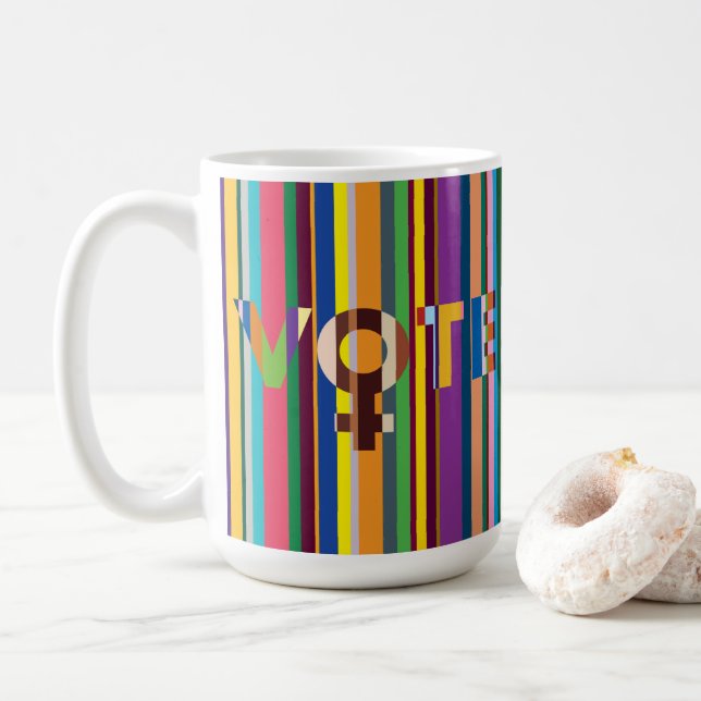 Mug - "Les femmes décideront (VOTE !)" (Avec donut)