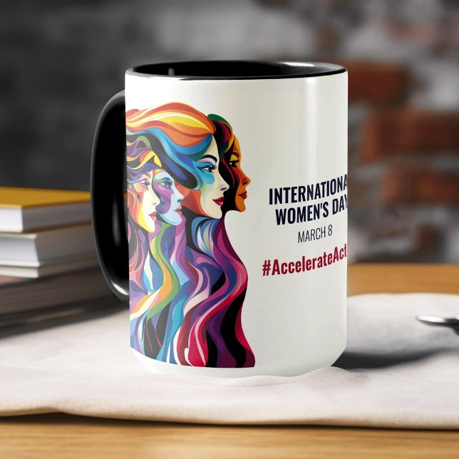 Mug Les femmes face à l'art | Journée internationale d (Women Faces Art | International Women's Day | IWD Mug)