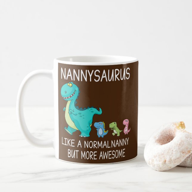 Mug Les Femmes Nannysaurus Comme Une Nounou Normale Ma (Avec donut)
