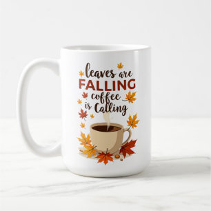 Mug Les feuilles tombent, le café appelle l'automne