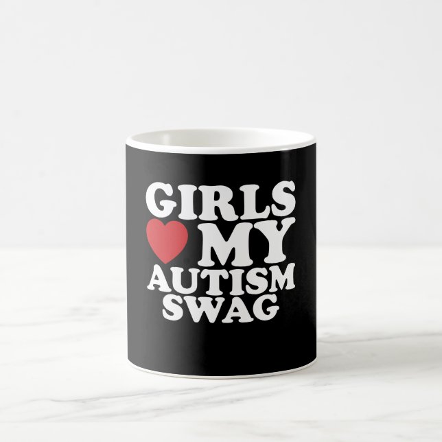 Mug Les filles aiment mon cœur de sensibilisation au s (Centre)