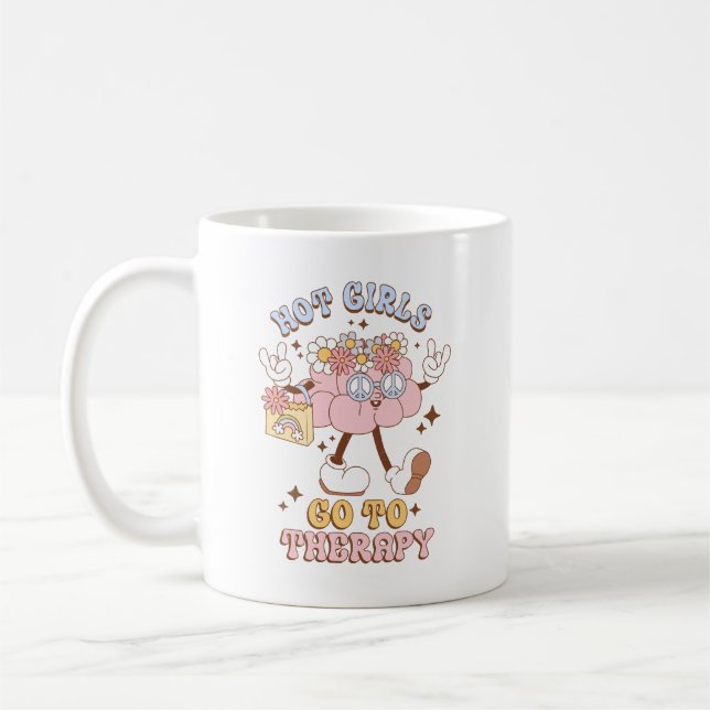 Mug Les Filles Chaudes Aller À La Thérapie Sensibilisa (Gauche)