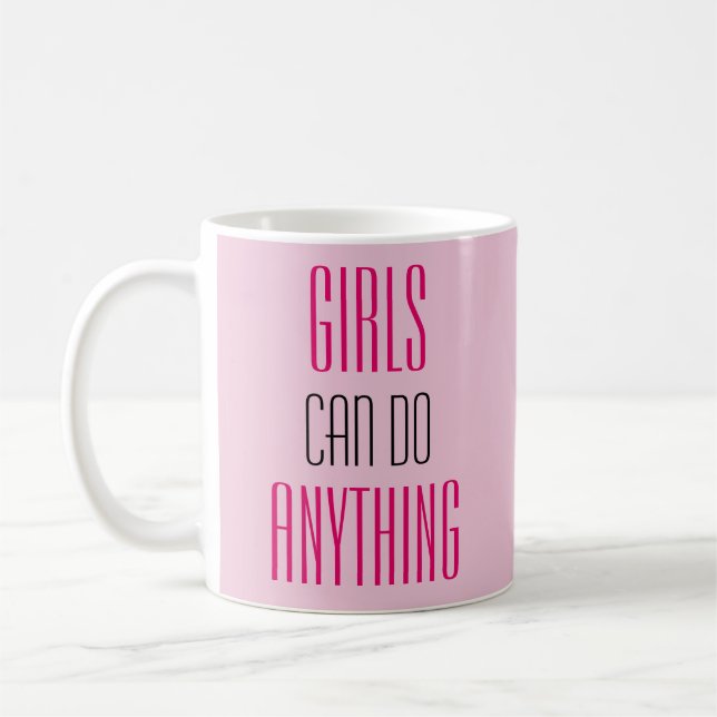Mug Les filles peuvent faire n'importe quoi Pouvoir de (Gauche)