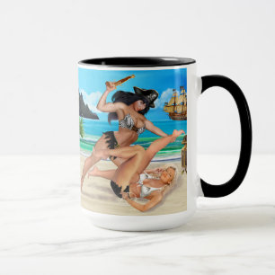 MUG LES FILLES PIRATES QUI SE BATTENT