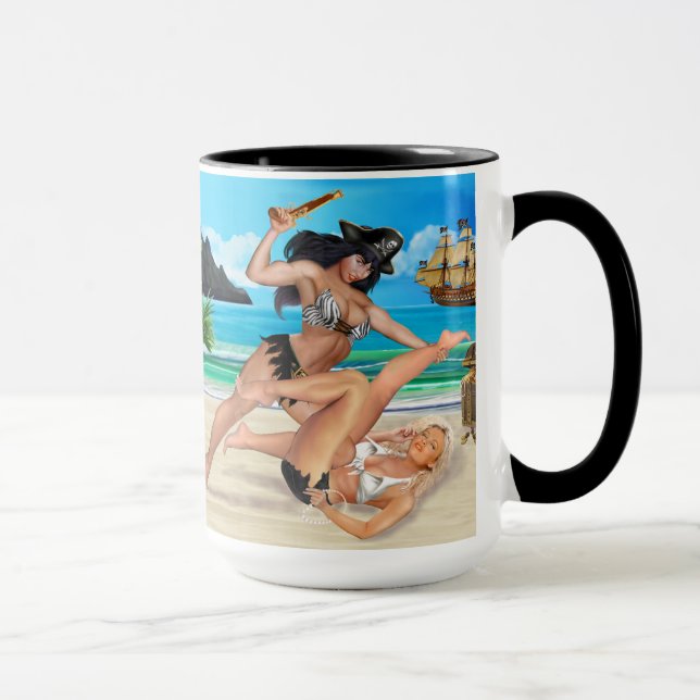 MUG LES FILLES PIRATES QUI SE BATTENT (Droite)