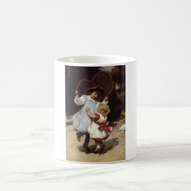Mug Les filles qui sautent avec une corde à sauter (Centre)