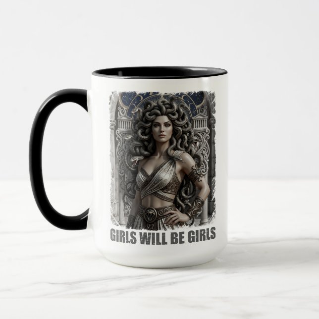 Mug Les Filles Seront Des Filles Méduse Gothique Fémin (Gauche)