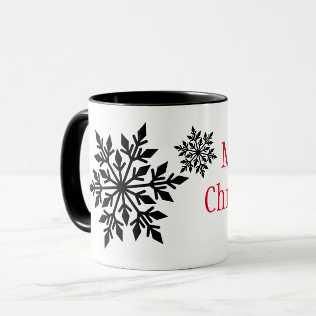 Mug Les flocons de neige de Noël (Devant gauche)