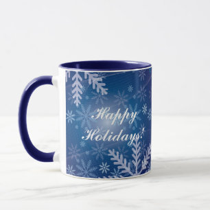 Mug Les flocons de neige en bleu