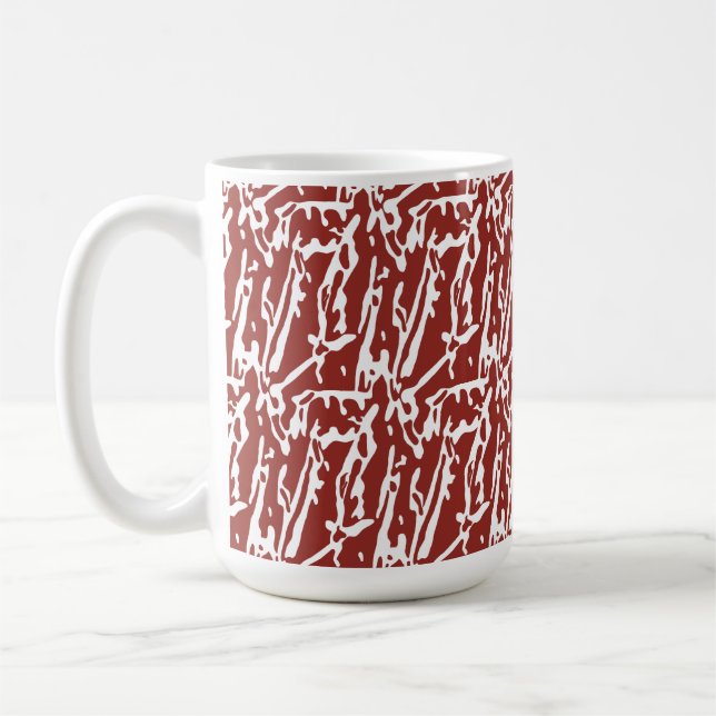 Mug Les formes abstraites rouge et orange se mélangent (Gauche)