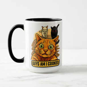 Mug Les gars, je suis cuit ? Mème de chat drôle, réact