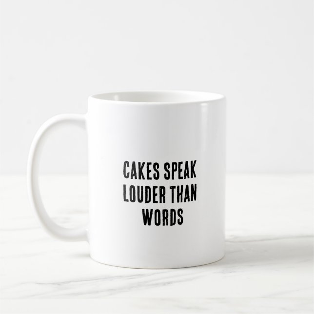 Mug Les gâteaux parlent plus fort que les mots (Gauche)