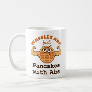 Mug Les gaufres ne sont que des crêpes avec Abs Waffle