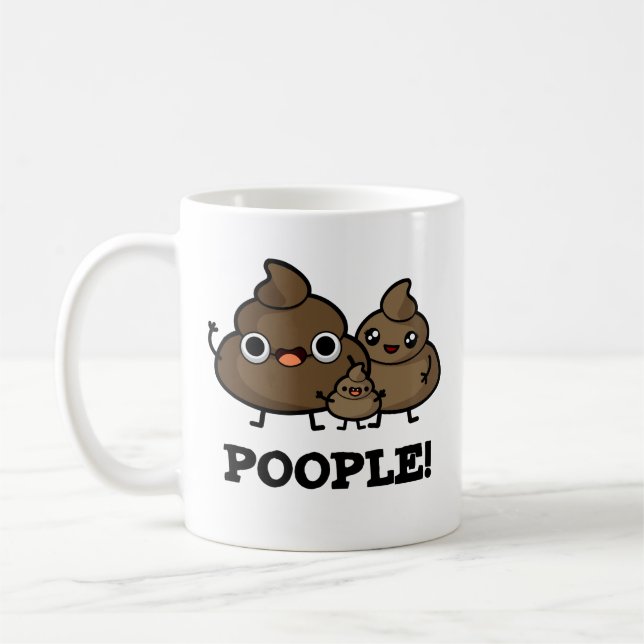 Mug Les gens Drôle Poop Les gens Pun (Gauche)