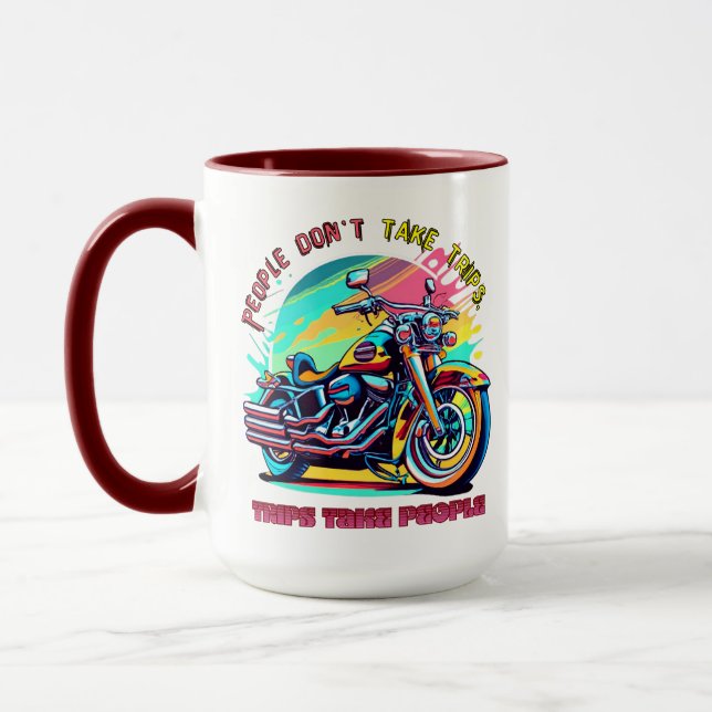 Mug Les gens ne prennent pas de voyage : Vélo de style (Gauche)