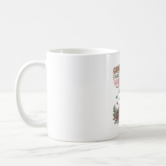Mug Les girafes me rendent heureux, design de chemise  (Gauche)