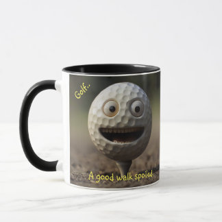 Mug Les golfeurs de cafés, "Une bonne marche gâtée"