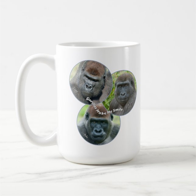 Mug Les gorilles me font sourire (Gauche)