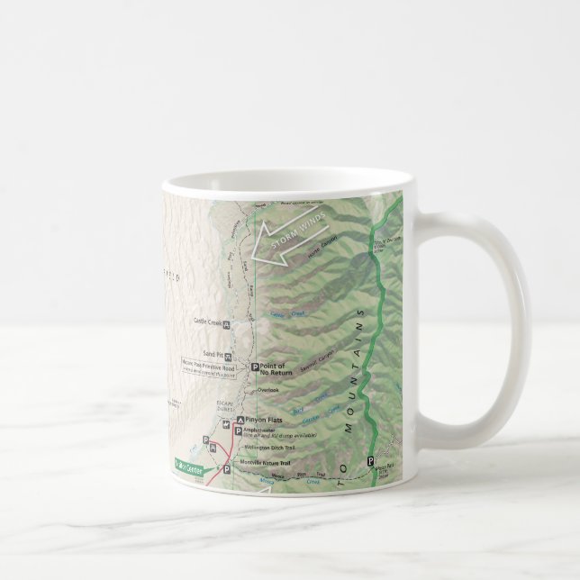 Mug Les grandes dunes de sable (le Colorado) tracent (Droite)