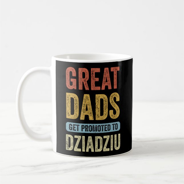 Mug Les Grands Dads Sont Promus À Dziadziu Grand-pa Po (Gauche)
