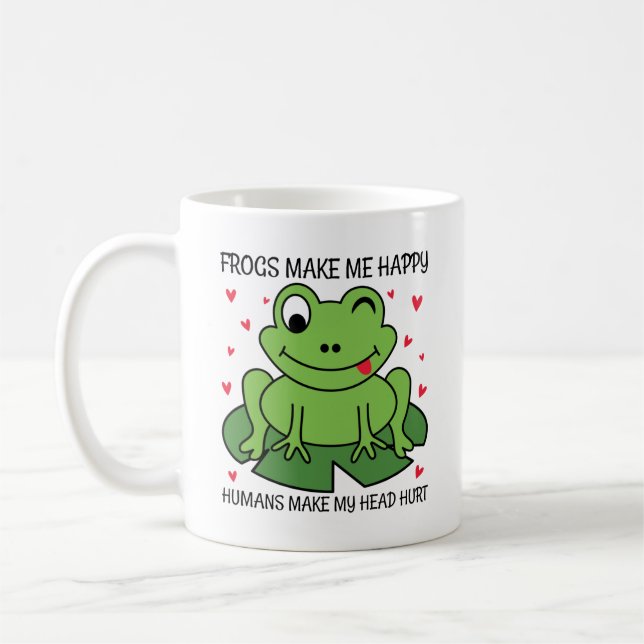 Mug Les grenouilles me rendent heureux Les humains me  (Gauche)