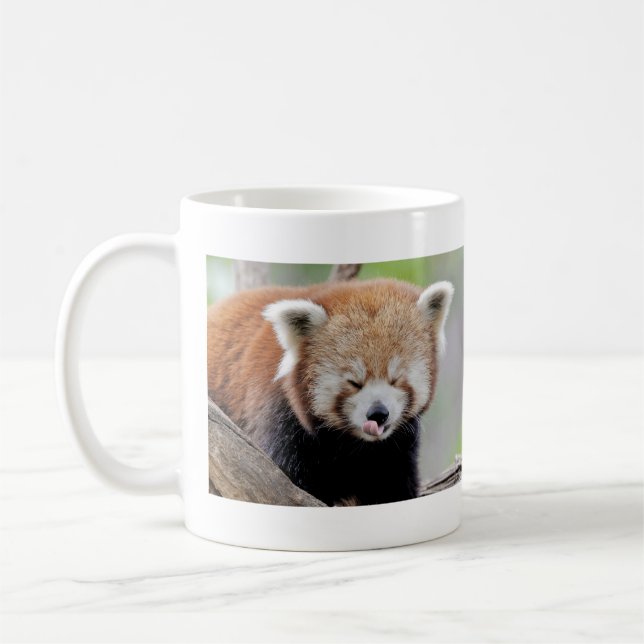 Mug Les grenouilles photographient le panda rouge. Pan (Gauche)
